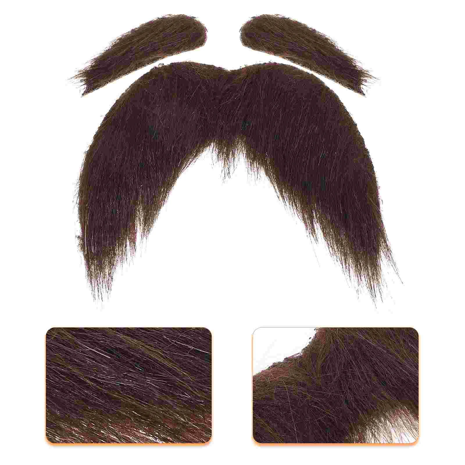 

Self-adhesive Beard and Eyebrows Cat Headband Animal Tail Costume Old Man Mustache Kit