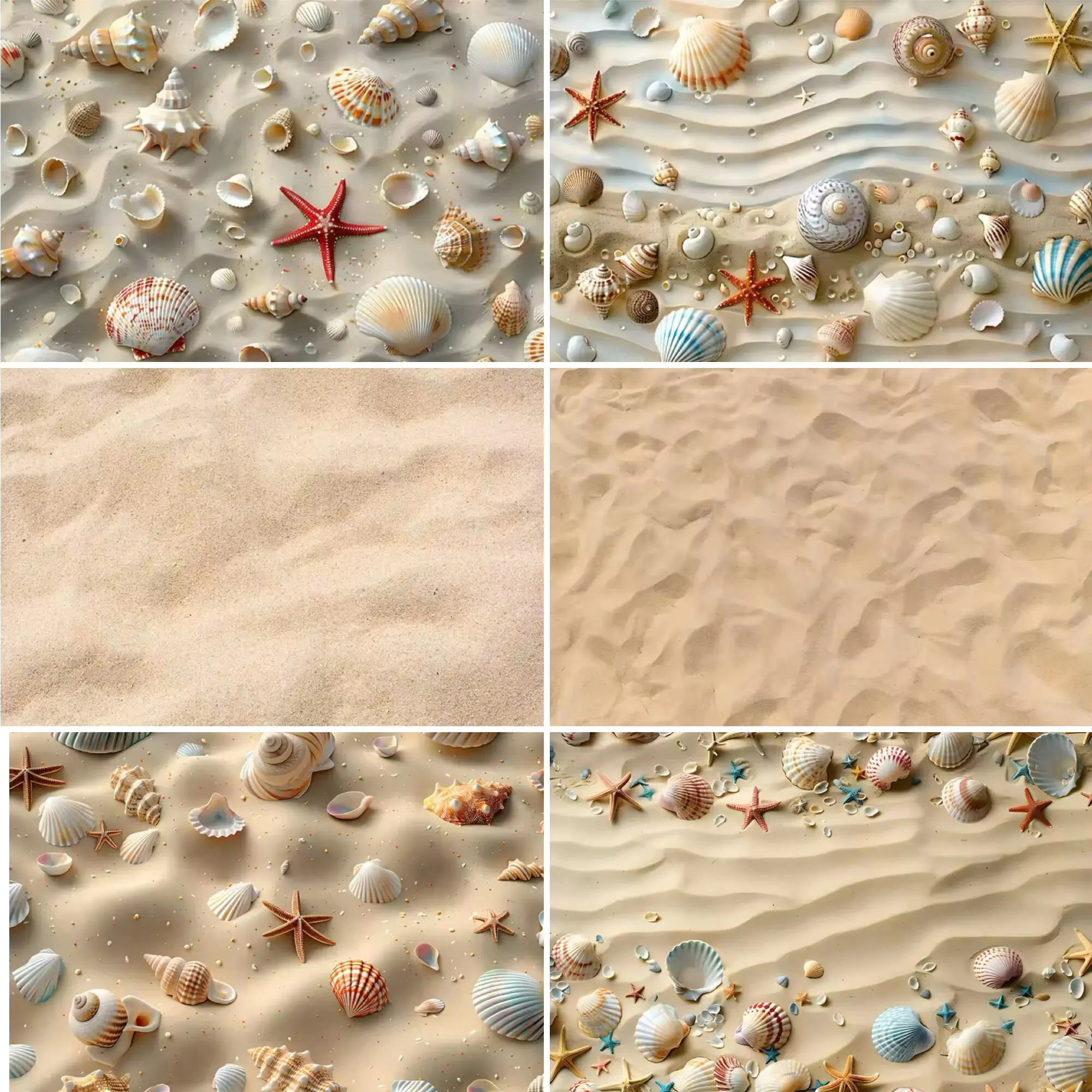 

UmiSummer beach shell beach photography background colorful starfish birthday baby shower decoration backdrop photography props