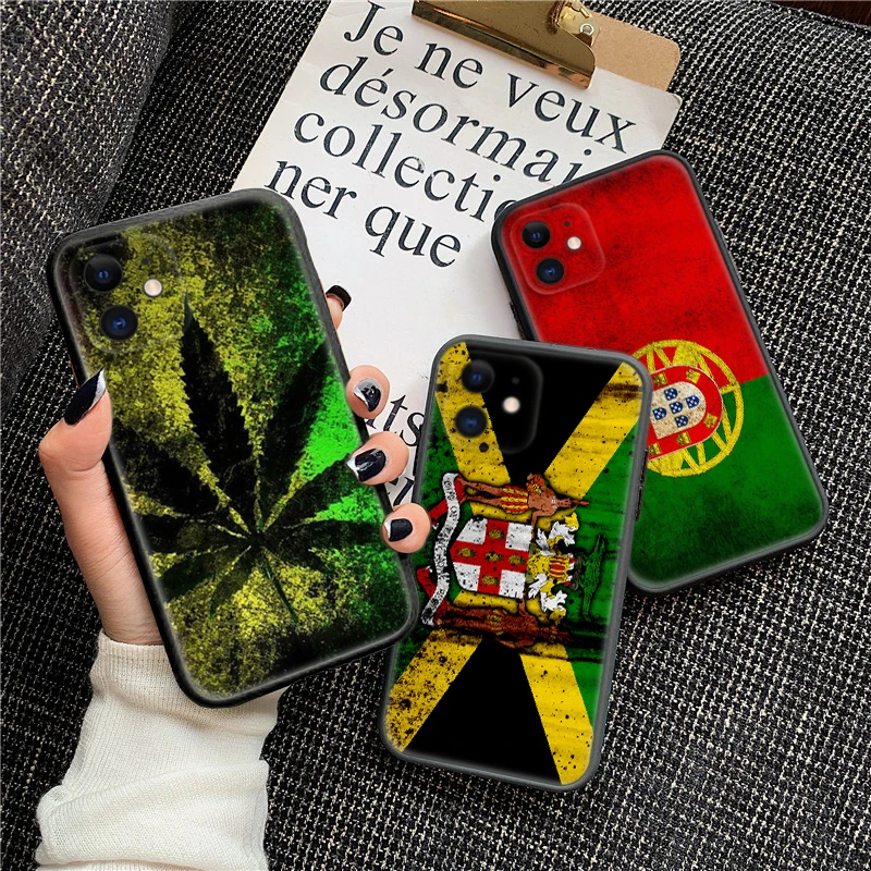 Retro Jamaica National Flag Painted Soft Silicone Case for Samsung S9 Plus S10 S10E S20 Fe Lite S21 S22 S23 S30 Ultra