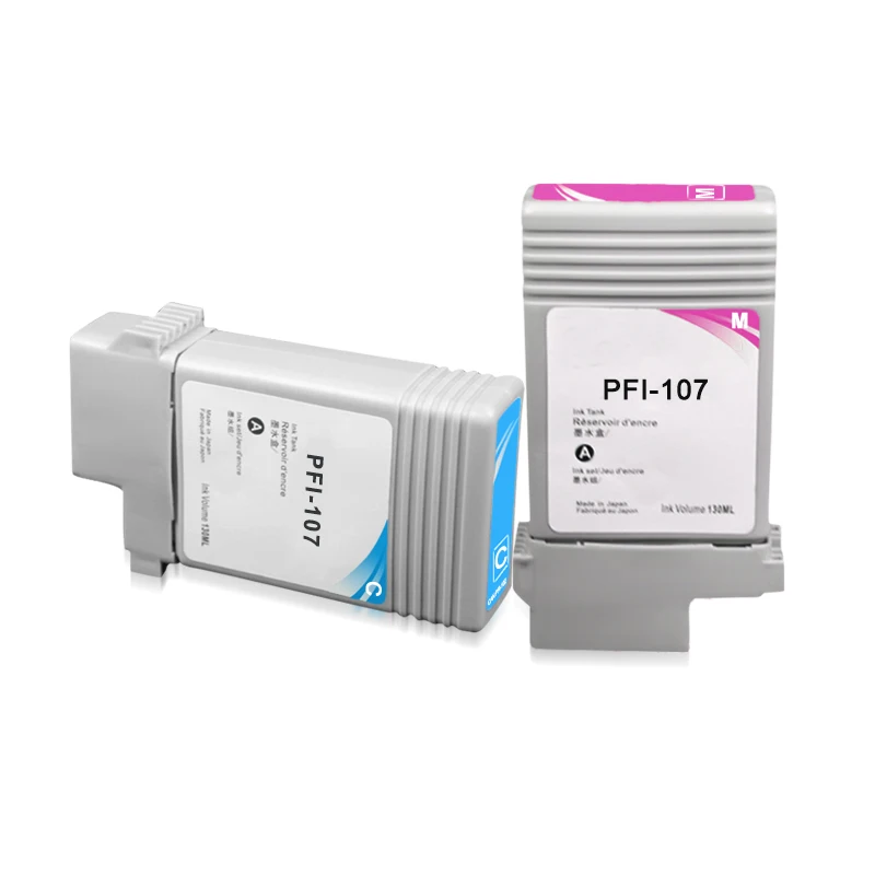 PFI-107 PFI107 PFI 107 130ML Compatible Ink Cartridge With Chip For Canon IPF-670 IPF-680 IPF-685 IPF-770 IPF-780 6 Pieces / Set