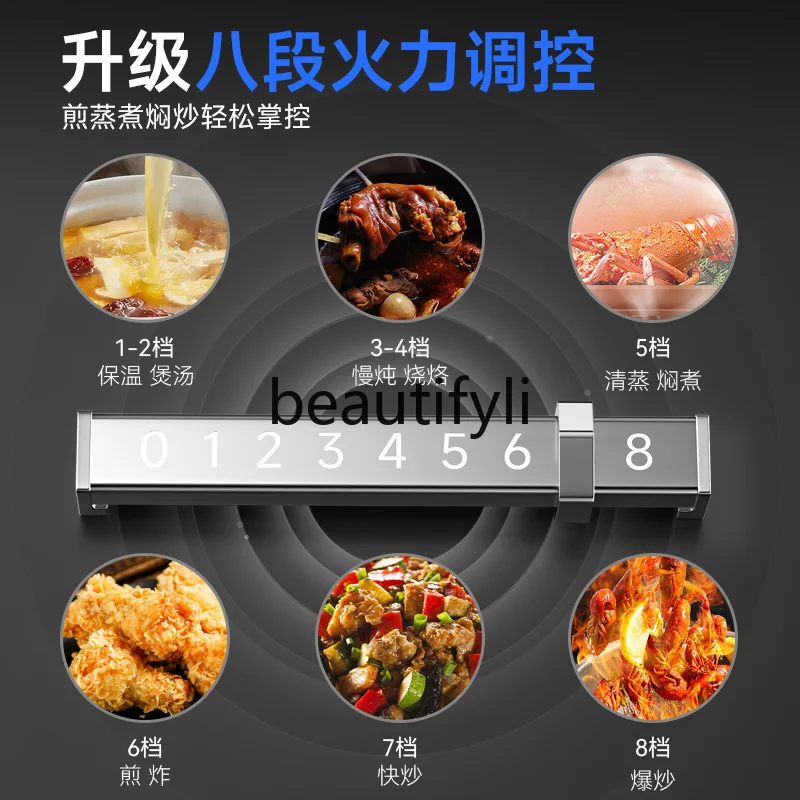 Commercial Induction Cooker 8000W High Power Concave Induction Stove Restaurant Stir-fry Tabletop Electric Stir-fry Stove