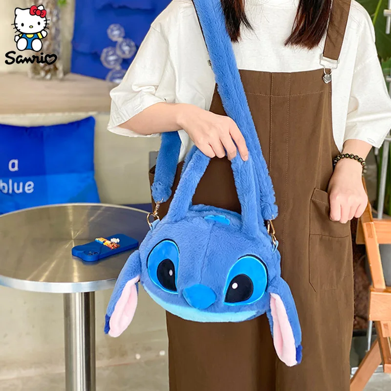 Borsa a tracolla Disney Stitch Cartoon Lilo & Stitch zaino in peluche giocattoli borsa a tracolla in peluche borsa da ragazza borsa morbida per bambini