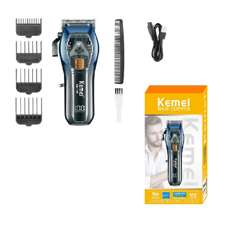 KEMEI km-1768 9000 RPM Electric Barber Hair Trimmers Rechargeable Mens Hair Clippers Cordless Hair Trimmers for Salon