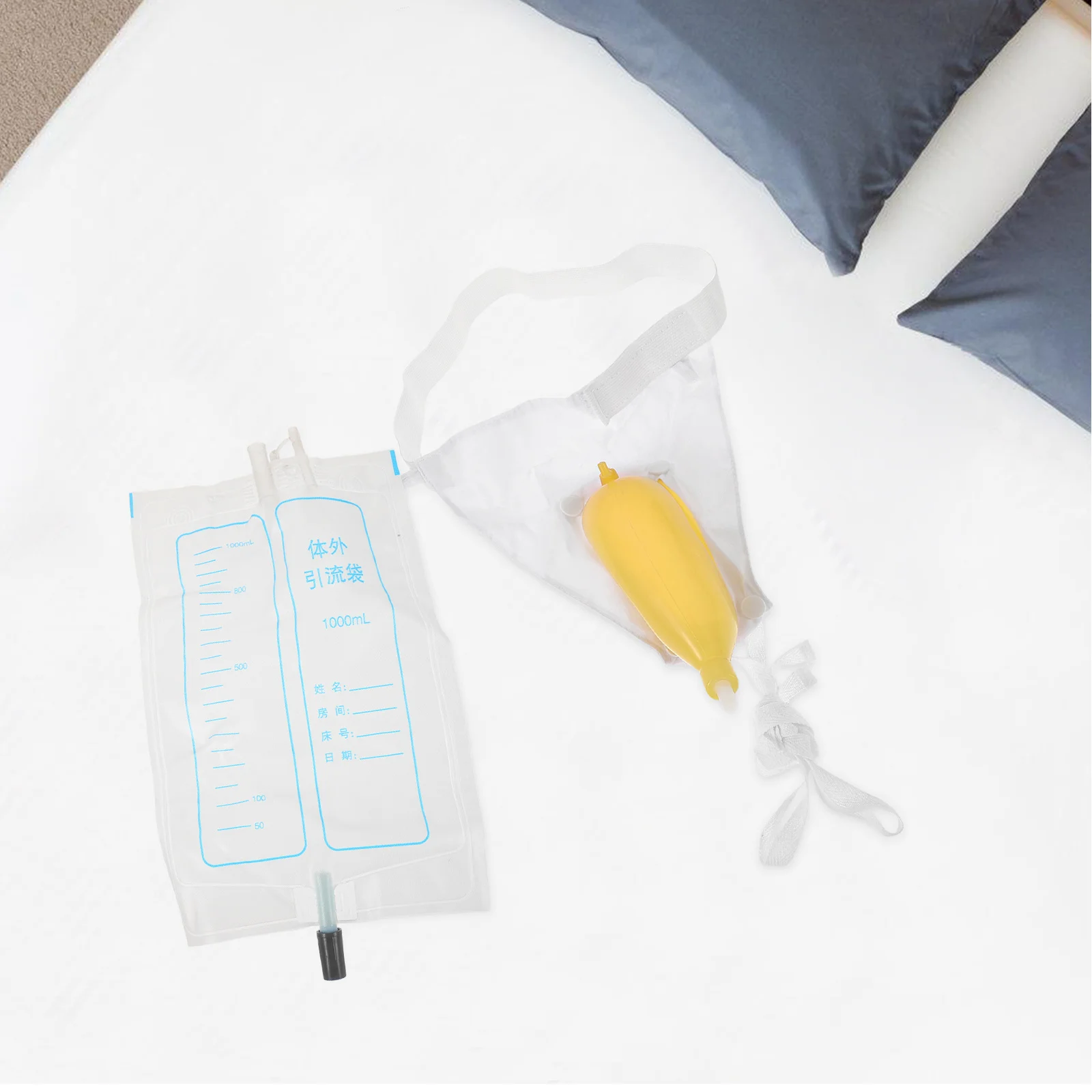 1 مجموعة كبار السن حقيبة مبولة لينة تنفس قابلة لإعادة الاستخدام الذكور جهاز البول مانعة للتسرب للمستشفى المنزل المريض الصرف الرجال كيس بول