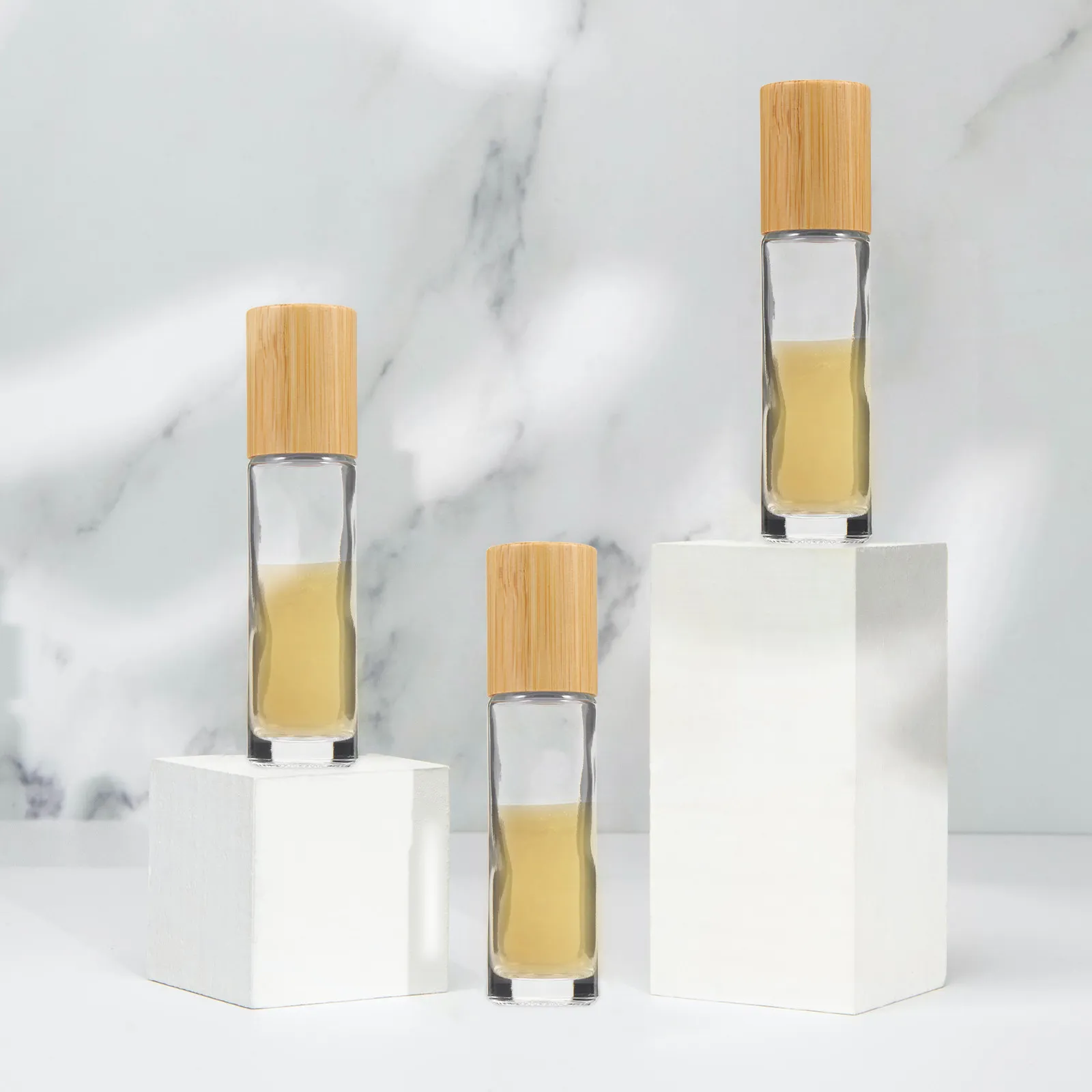 12Pcs 10Ml Glass Roller Bottles Wide Mouth Easy Fill Essential Oil Roller Bottle Perfume Bottle Subpackage Container Carry
