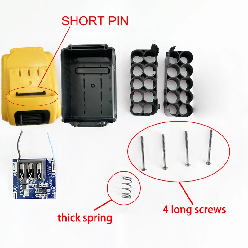 21V DW  power tool manual lithium-ion battery protection board BMS circuit board+housing bracket