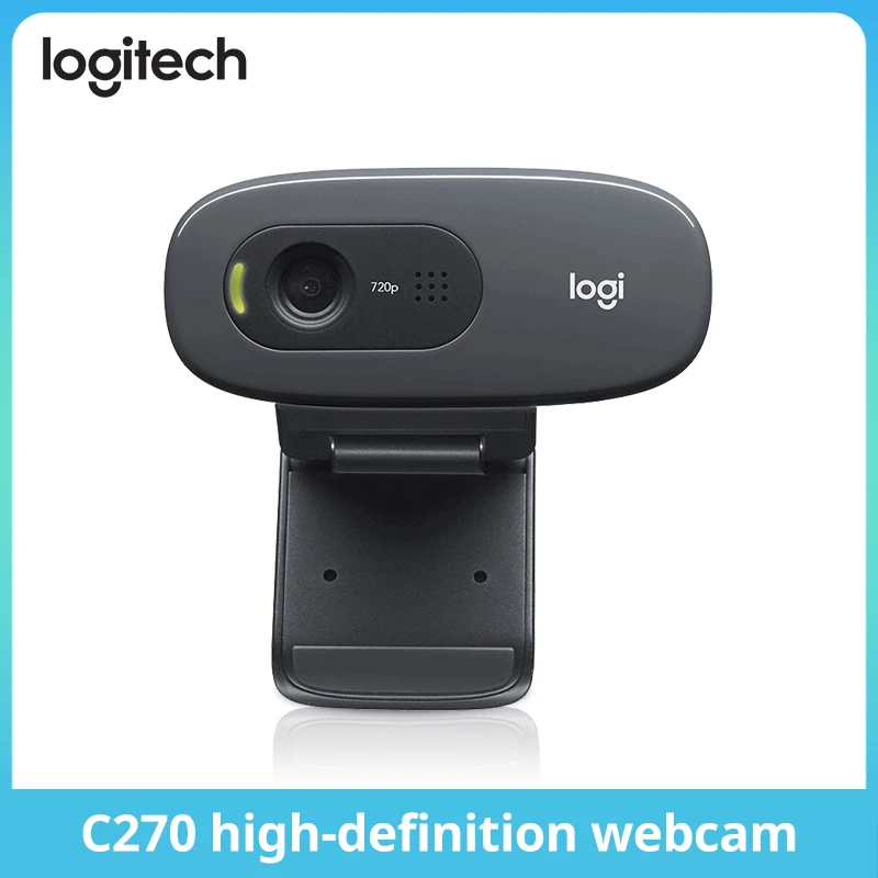 Logitech C270 HD Video 720P Webcam Built-in Micphone USB2.0 Mini Computer Camera for PC Laptop Video Conference Camera Original