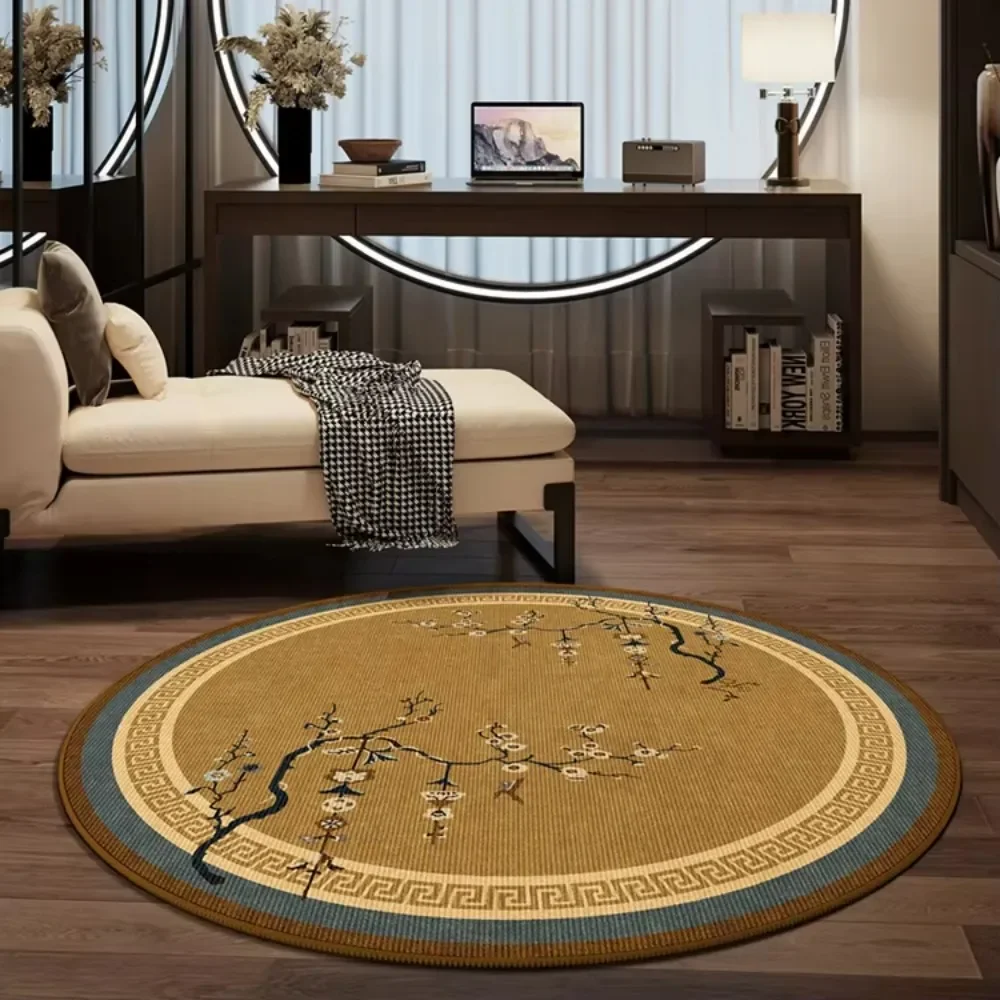 

Charming Round Entrance Mat for Living Room & Bedroom, Non-Slip, Durable & Easy Clean Decorative Floor Rug