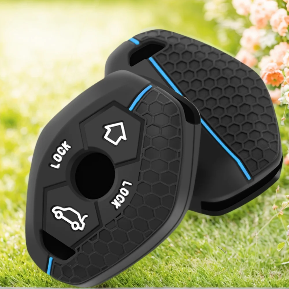 

Silicone Remote Key Case For Bmw E46 E60 X5 E53 E63 E39 E38 X3 F83 Z3 Z4 M5 3 5 7 Series 330i 325i Key Cover Car Accessories