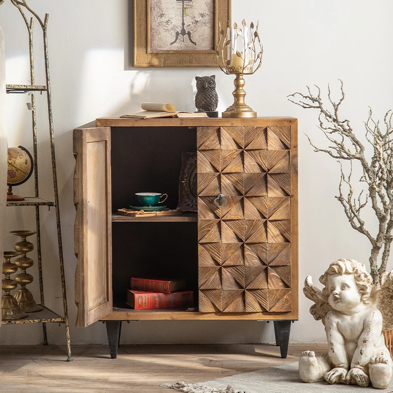 

# L American Style Vintage Living Room Cabinet Modern Minimalist Luxury Creativity Wooden Cabinets Interior Elegant Design Furni