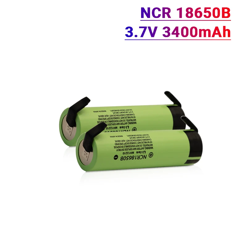 100% original high current 18650 3.7V 3400mah NCR18650B DIY welded nickel sheet lithium-ion rechargeable battery+free shipping