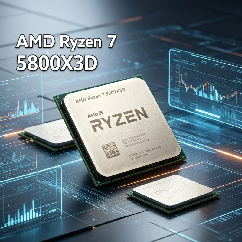 

AMD Gaming CPU AMD Ryzen 7 5800X3D Featuring 3D V-Cache Technology 3.4GHz-4.5GHz Boost Clock DDR4 Supported Desktop Processor
