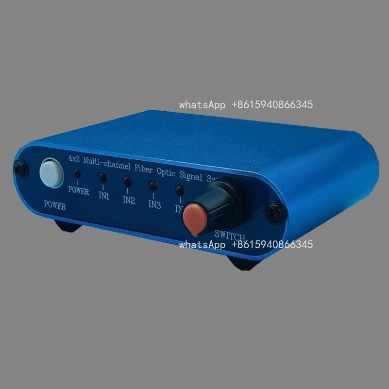 High-end 4 in 2 out multiplexed fiber optic switch selector fiber shaping