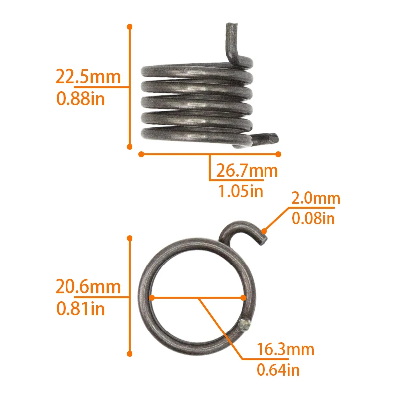 For TU26 TL26 Walbro WYJ-138 WYK-186 26cc 33cc Chainsaw Recoil Spring Starter Pull Start Spring Recoil Pulley Starter Spring
