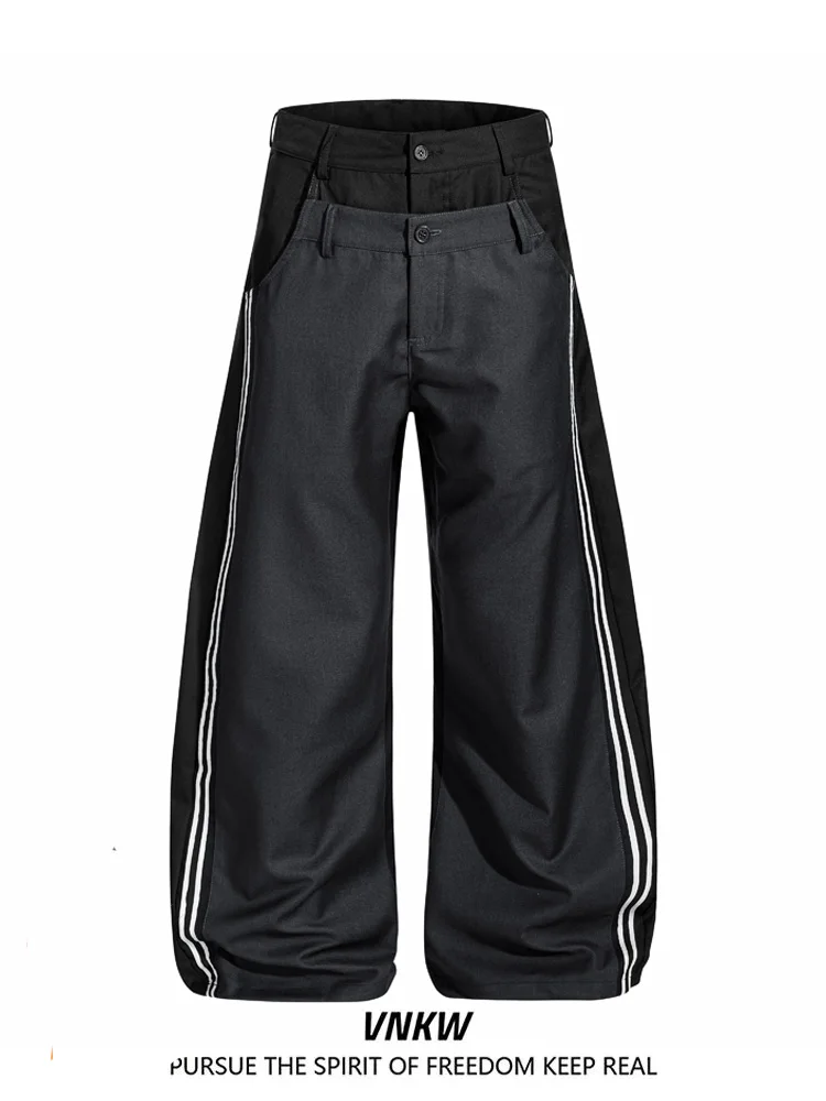 

Trendy Color Blo Wide Leg Casual Pants Men Women Cleanfit Versatile Knife Long Pants Workwear Loose Fit ket Detail ...