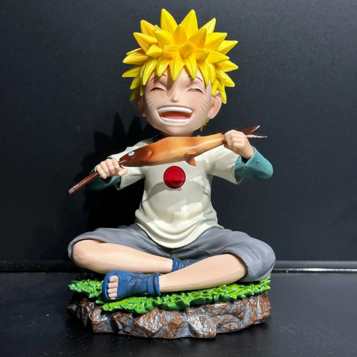 Figuras de acción de Naruto GK, decoración de escritorio, modelo de Figura de Naruto que come peces, Rasengan Boruto