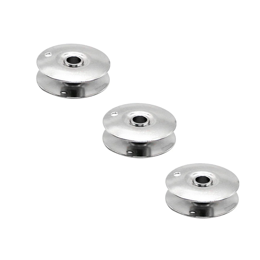 3 قطعة بكرة حديد بإبرة واحدة، بكرات معدنية مسطحة قابلة لإعادة الاستخدام للاستخدام اليدوي لآلة الخياطة الصناعية المحلية #2