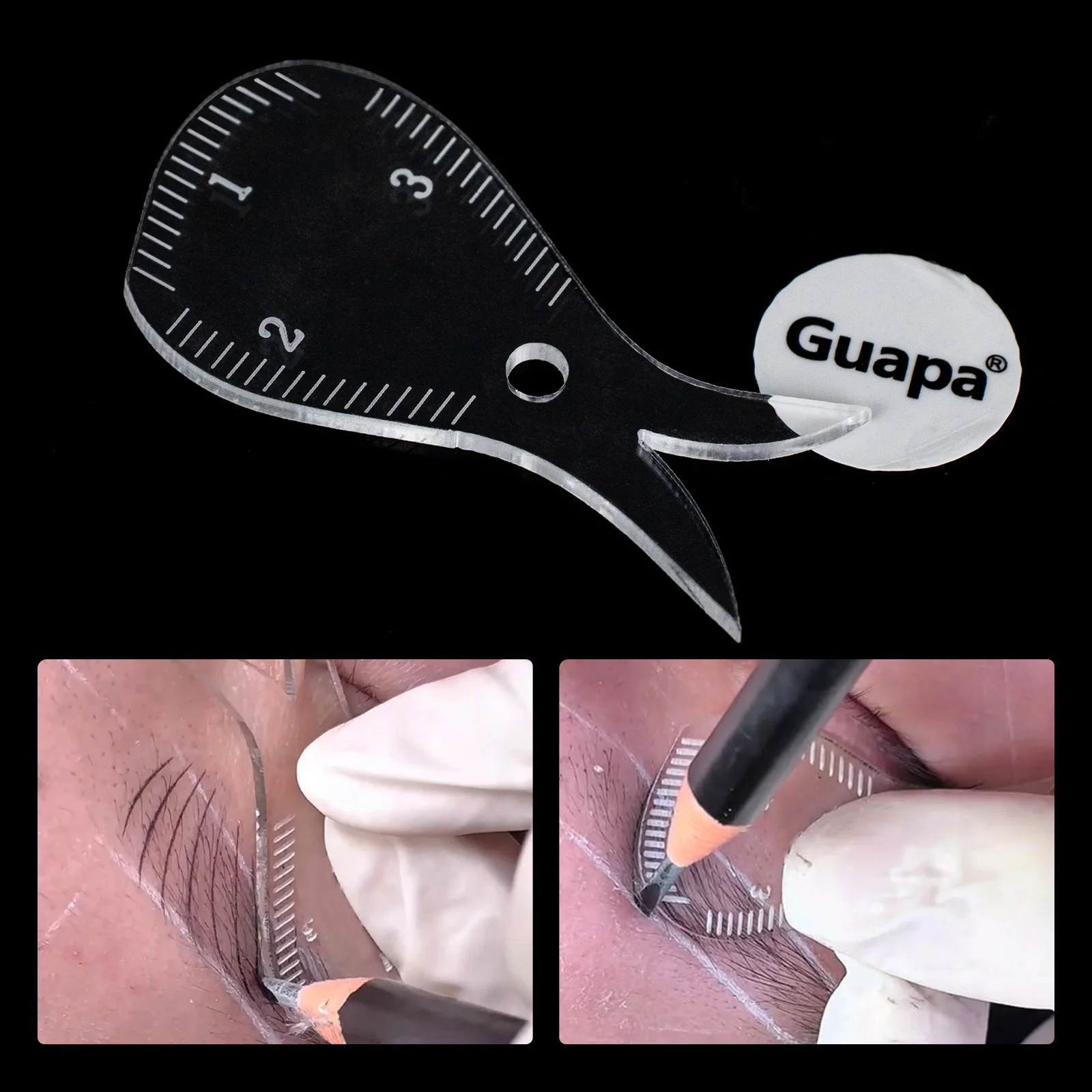 Nano Brow Mapping Ruler for Eyebrow Shaping