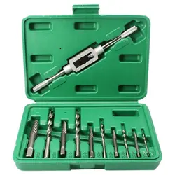 11PCS Screw Extractor Metal Drill Bit Damaged Screws Remover Extractor 3-10MM Bolt Water Pipe