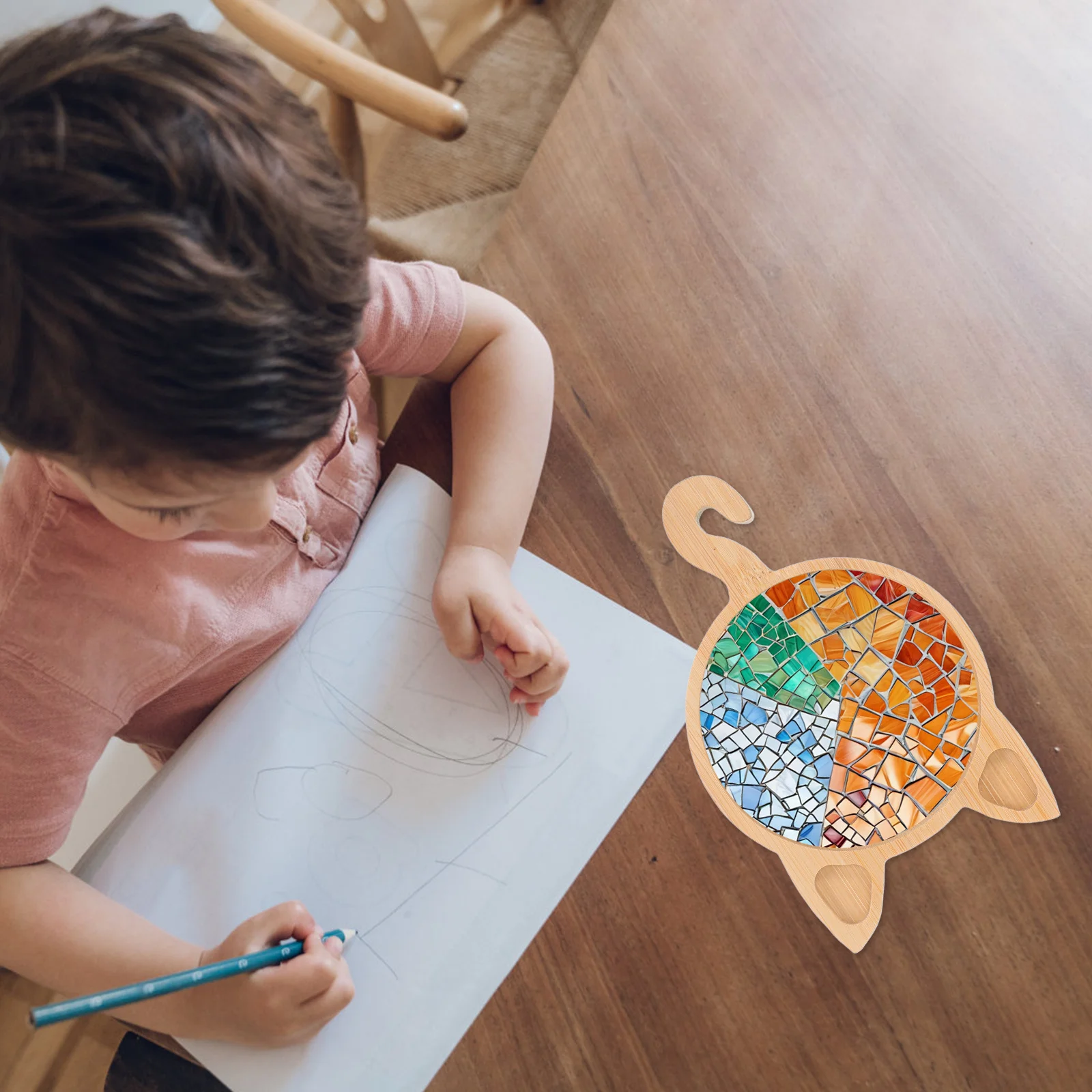 فارغة قاعدة كوستر من الخيزران صينية DIY بها بنفسك فسيفساء الحرف ريفي النبات الصحن زارع صينية قواعد فسيفساء ل الوقايات الحرفية
