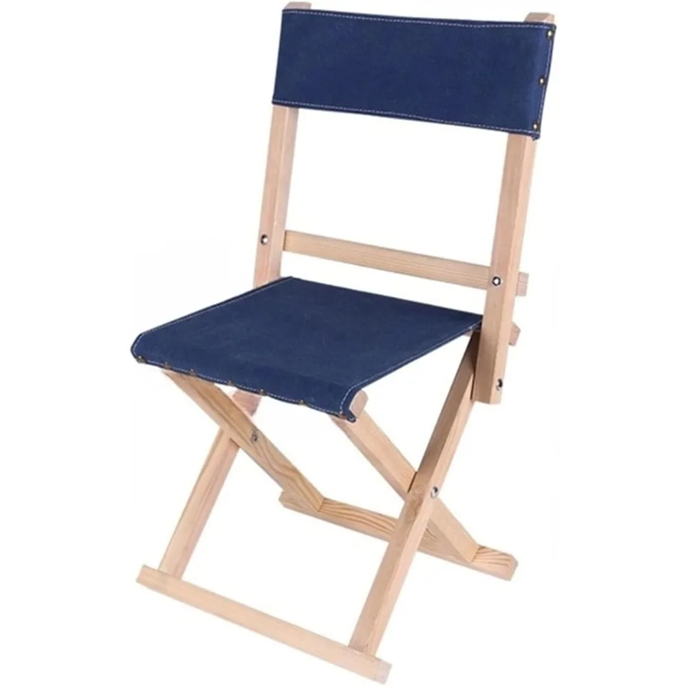 

Camp Stools,Wooden Folding Chair,Outdoor Seating,Compact Portable Stool,with backrest - Foldable Canvas Camp Chair, Perfect for