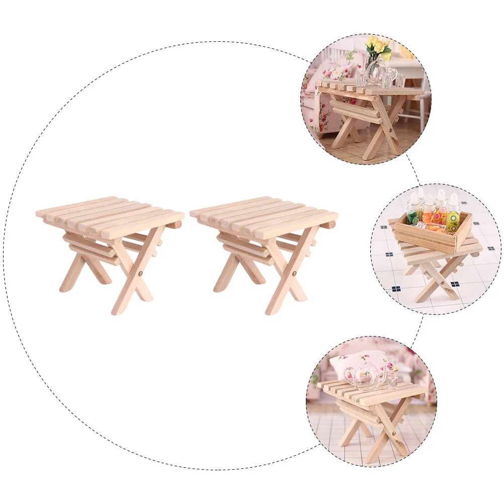 3-delig huishoudelijk decor Shiwan klaptafel koffie gevouwen miniatuur houten meubelornamenten versieren