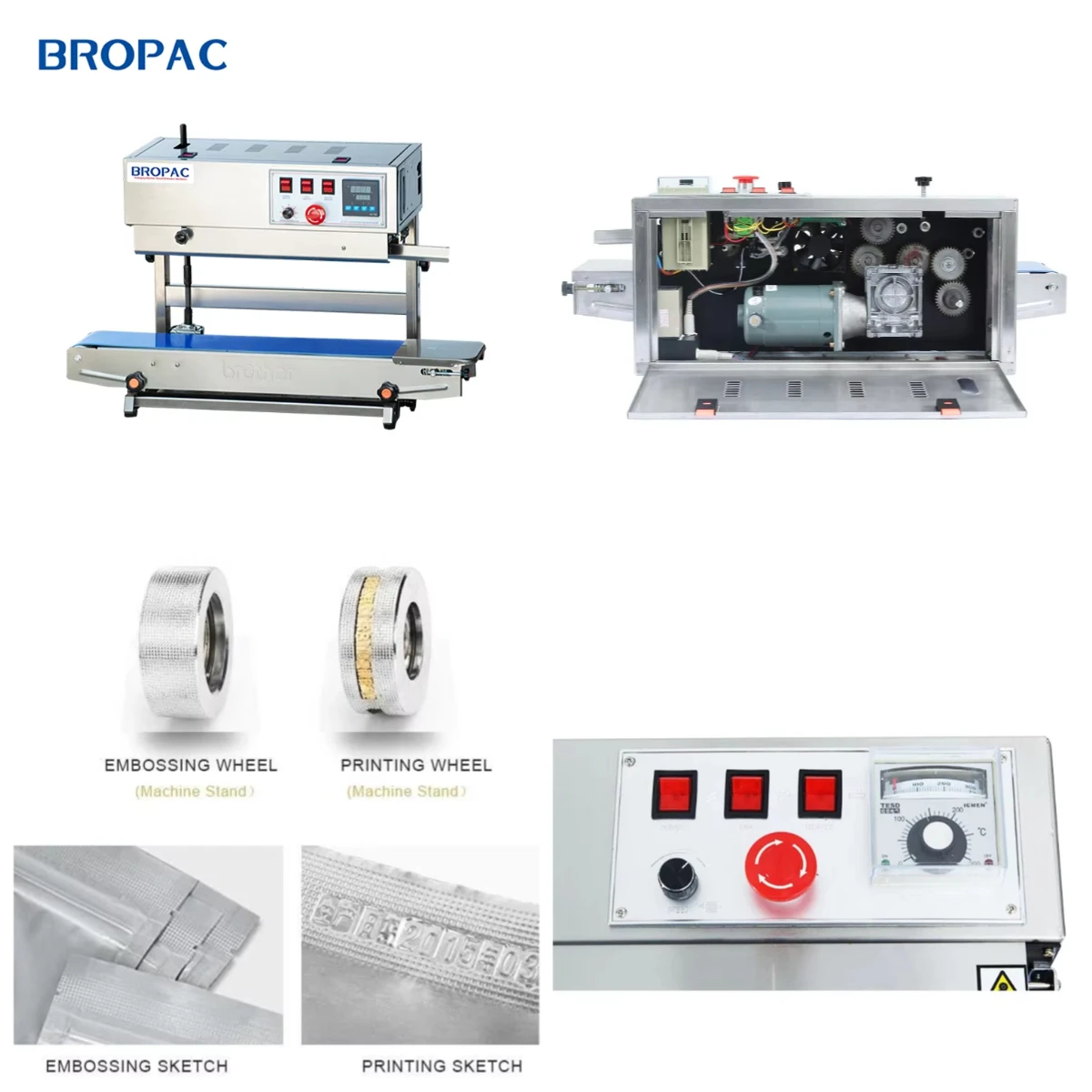 

STBropack SF150LW Continuous Band Sealer Machine, Continous Band Sealer, Vertical Band Sealer