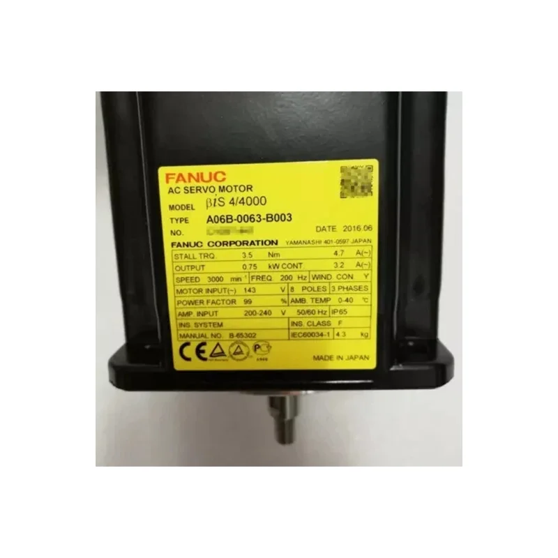 

New A06B-0063-B003 Fanuc Motor warranty 12 months
