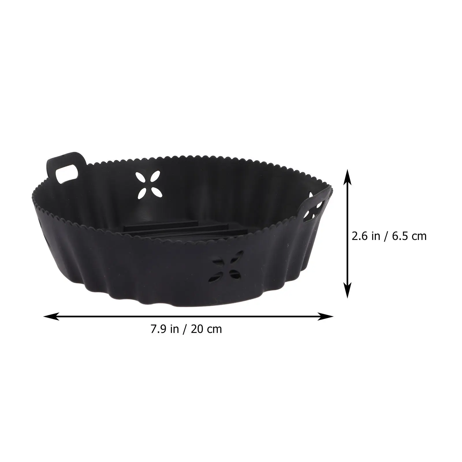 Forro de Silicone Antiaderente para Fritadeira a Ar, Reutilizável, Resistente ao Calor, Tapete para Cozinhar e Assar, Lavável na Máquina de Lavar Louç