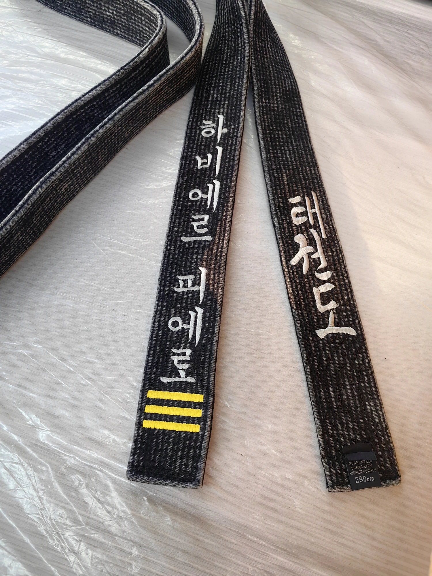 ITF Taekwondo Black Belt Embroidery Any Words Width 5cm Coach Waistband Master Customized Name Korean Engllsh Japanese Flag Logo