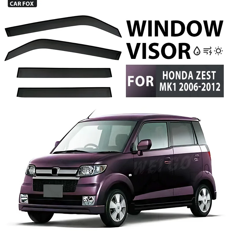 

For Honda Zest 2006-2012 Car Window Visor Awning Shelters Windshield Side Window Rain Sun Shade Auto Accessories