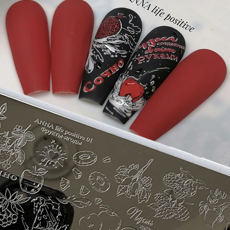 XMQ STAMPING NAIL PLATES FRUIT TEMPLATES SKULL IMAGEPLATE Halloween