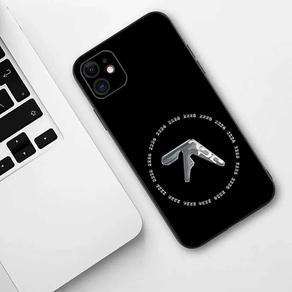 Aphex T-Twin Symbol Logo Phone Case For iPhone 16,15,14,13,12,11,Plus,Pro Max,XS,X,XR,SE,Mini,8,7 Soft Silicone Cover