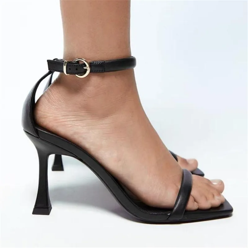 size 34 43 Ladies Fashion Sexy Sandals Spring New Thin Strap Open Toe High Heels Women Shoes Roman Banquet High Heels Sandals