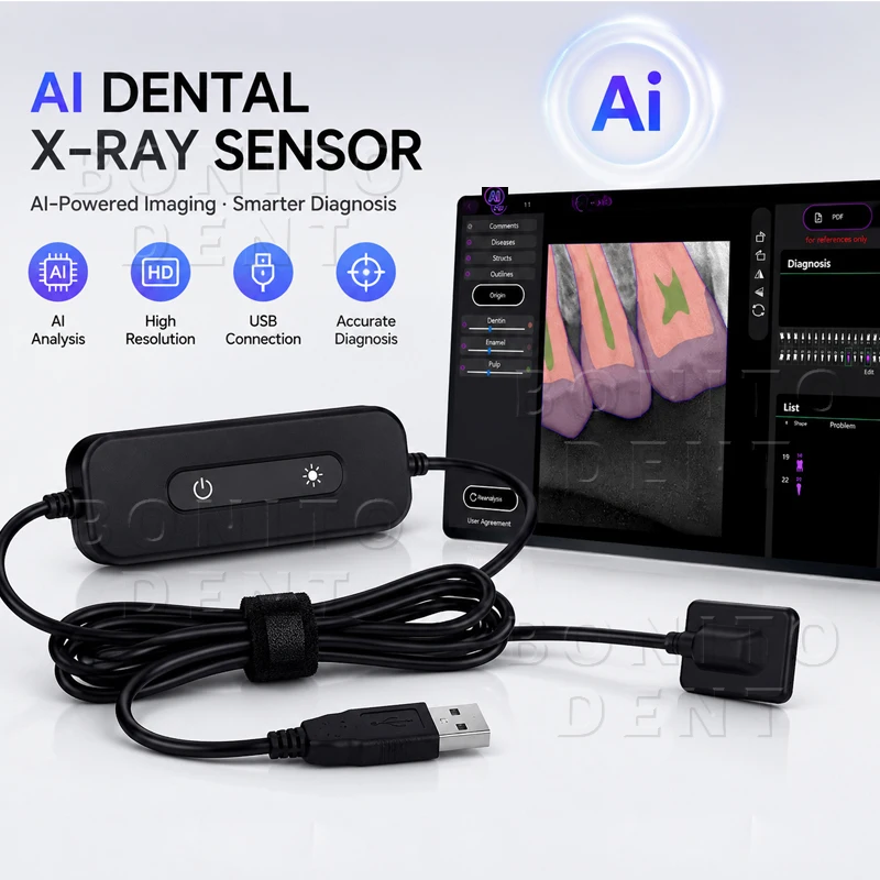 Dental AI Sensor High-Frequency X-Ray Machine HD Imaging System Radiovisografo DynImage Digital Intraoral Sensor for Dental Care