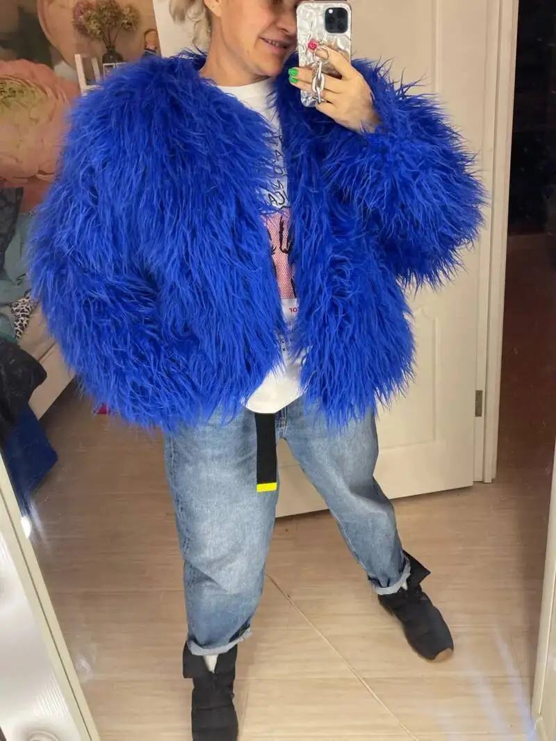 เสื้อโค้ทขนเฟอร์ 34 สี ไซส์ 3XL สำหรับผู้หญิง ฤดูใบไม้ร่วง ฤดูหนาว แฟชั่นเสื้อโค้ทขนเฟอร์เทียม ดีไซน์หรูหรา หนา อุ่น สำหรับผู้หญิง ปี 2025 รุ่น MA7