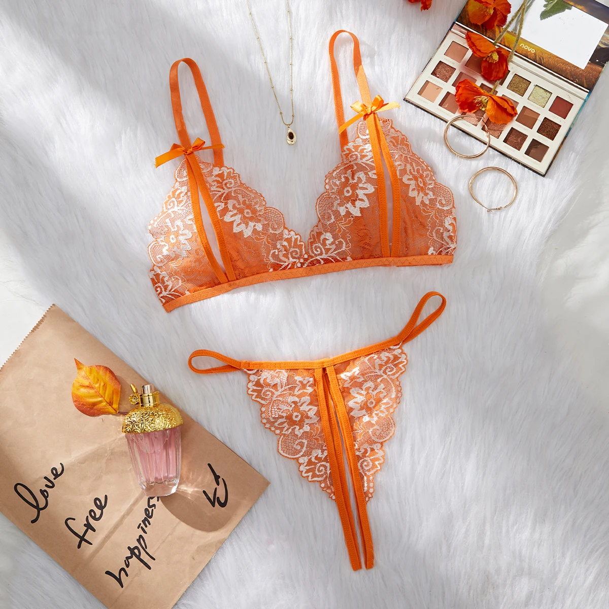 

Hollow Out Lace Nightgown See Through Bra See Through Open Bra Push-up Sexy Clothes Embroidery Transparent Adult Lingerie