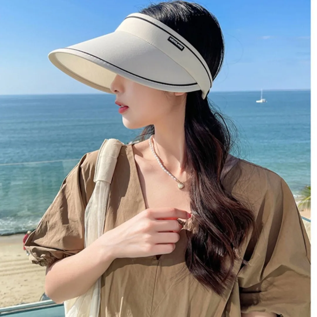 Beach Hat Outdoor Solid Color 2023 Summer Straw Hats Ultraviolet-proof Fashion For Women Sun Hat Travel Beach Style Casual