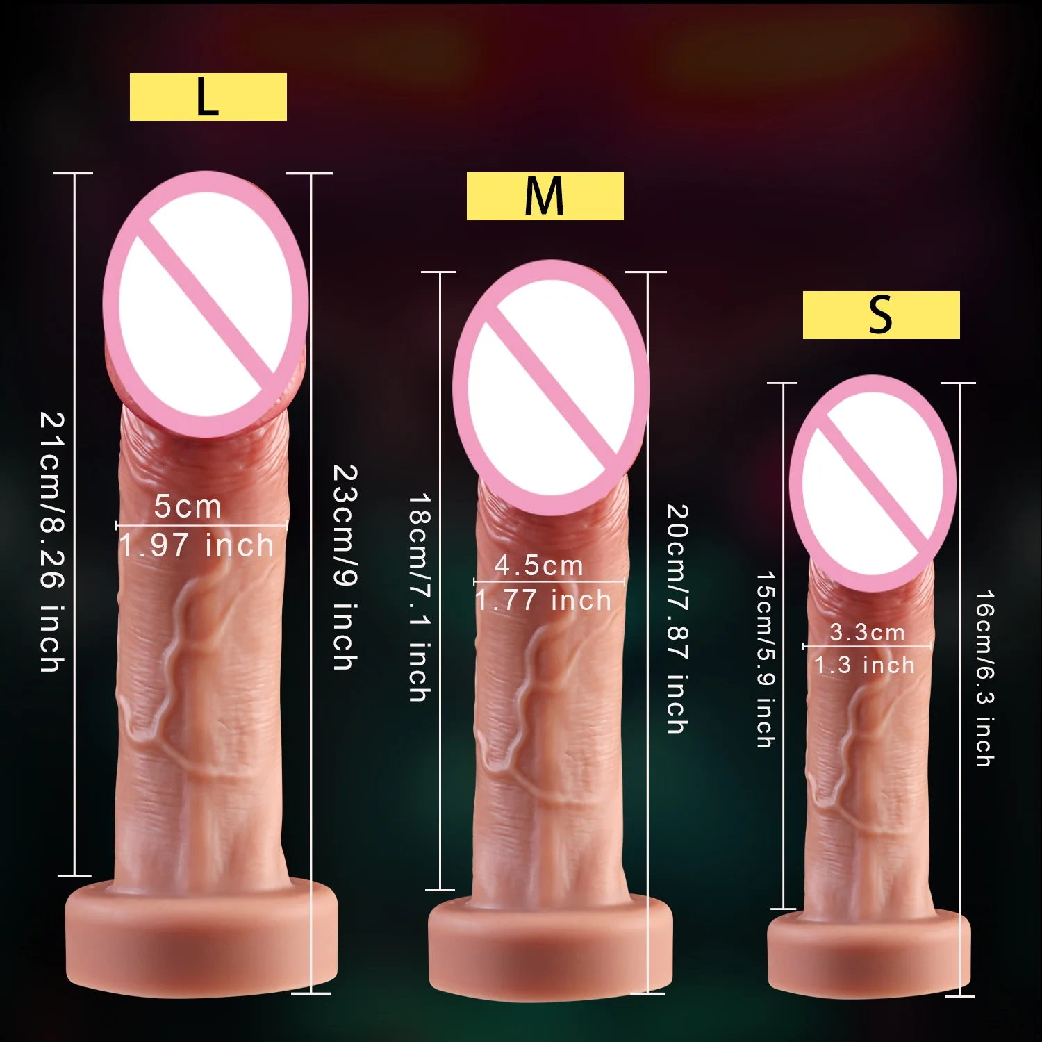 واقعية 3 أحجام سيليكون سميكة حشفة ضخمة دسار ل حر اليدين المهبل G-بقعة العملاق بعقب ألعاب جنسية للنساء الرجال المبتدئين