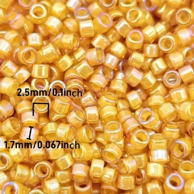 1200 Stück Gemischte Farbige Glas-Rocailles mit Irisierendem Finish für Schmuckherstellung DIY-Handwerk Armband-Projekte – Detail 2