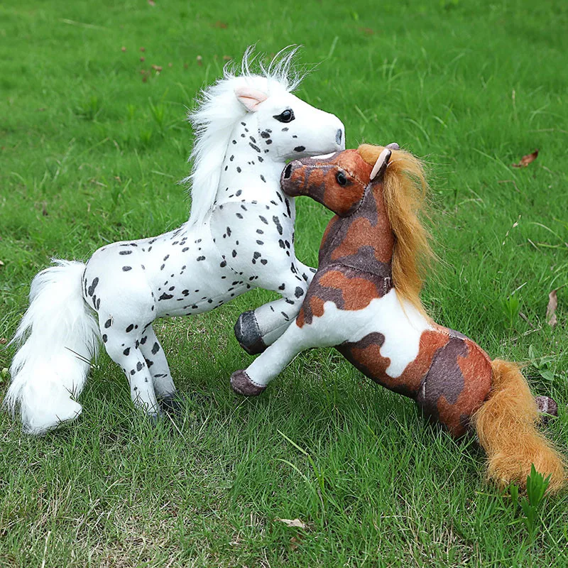 Lifelike horse plush toy simulation steed plush doll birthday gift for children soft plush stuffed animal zebra home decoration