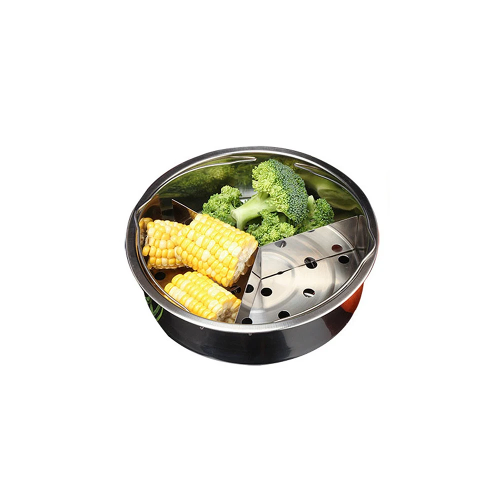 

Stainless Steel Steamer Basket Set For Pressure Cooker Dishwasher Safe Removable Divider Cooking Rack Kitchen Supplies Steamer