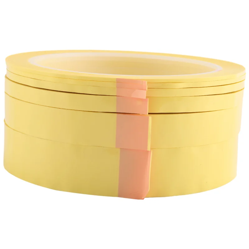 A15F-6 لفات شريط الخطوط الدقيقة 1/16,7/10,1/8,1/4,1/2,3/4 بوصة × 55 ياردة، شريطٌ لاصق رفيع، شريط لاصق للسيارات للرسامين