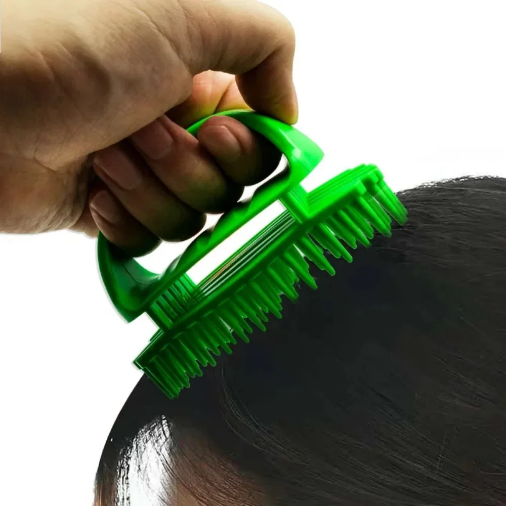 Cepillo de lavado corporal con cabeza de silicona, cuidado del cabello limpio, peine de masaje del cuero cabelludo con picazón, cepillo de ducha suave, accesorios para el cabello