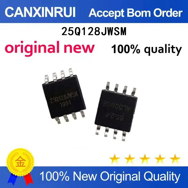 

(5-100 Pieces) Brand new original W25Q128JWSM 25Q128JWSM SOP8 spot chip IC