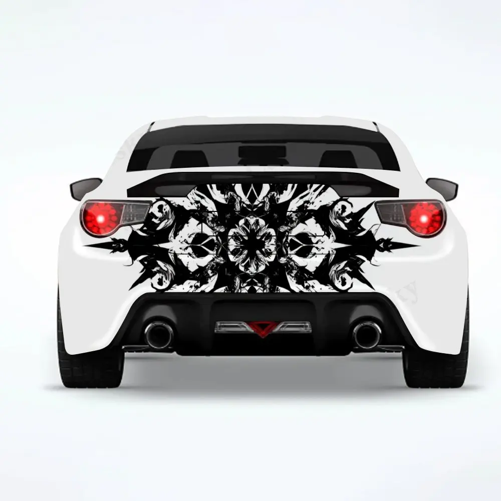 

Black White Symmetric Car Sticker,Automotive Car Vinyl Wraps for Decoration and Protection-Waterproof Self - Adhesive Vinyl De