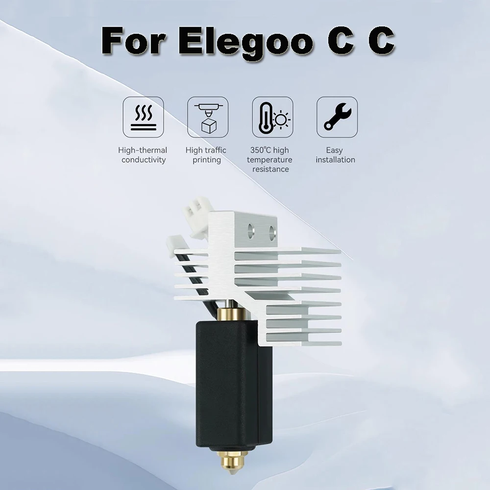 

Для Elegoo Centauri Hotend экструдер с печатающей головкой 24 В 60 Вт керамический нагревательный стержень термистор силиконовый носок 3D принтер