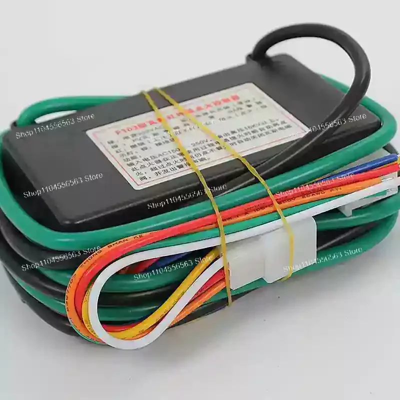 220V/110V Black Gas Spark Control Module - Electric Pulse Ignition Controller for Gas Burners
