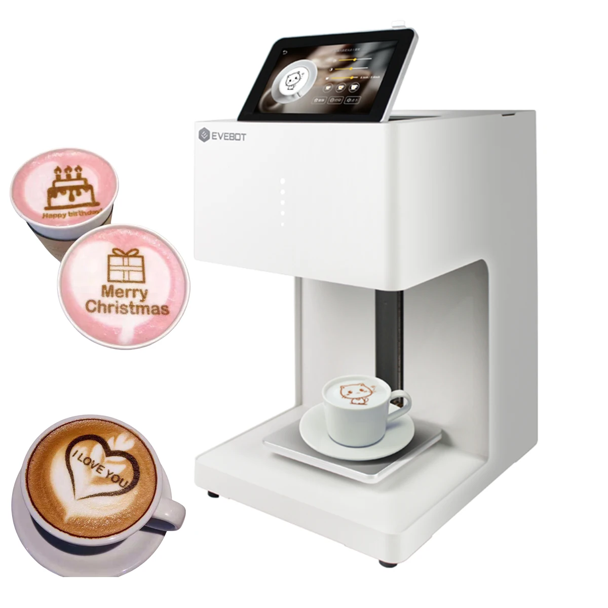 Coffee with Edible Ink 3D Photo Food Cake Coffee  Digital Latte Art Dessert Cake Printer