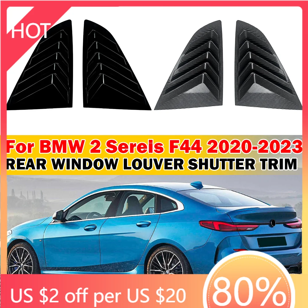 

Бамперы для BMW 2 Sereis F44 2020-2023, автомобильная задняя жалюзи, оконная боковая крышка, наклейка, вентиляционное отверстие, совок, ABS, углеродное волокно, доступ